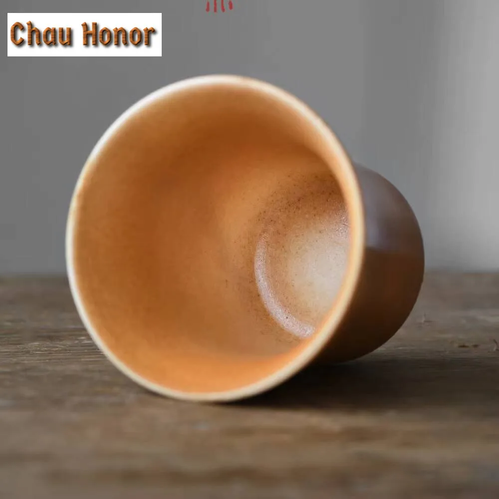 120ml Antique Soda Galze Coarse Teacup Dunhuang Wall Painting Flying Drum Master Cup Creative Tea Pair Set of Cups Teaware Gift