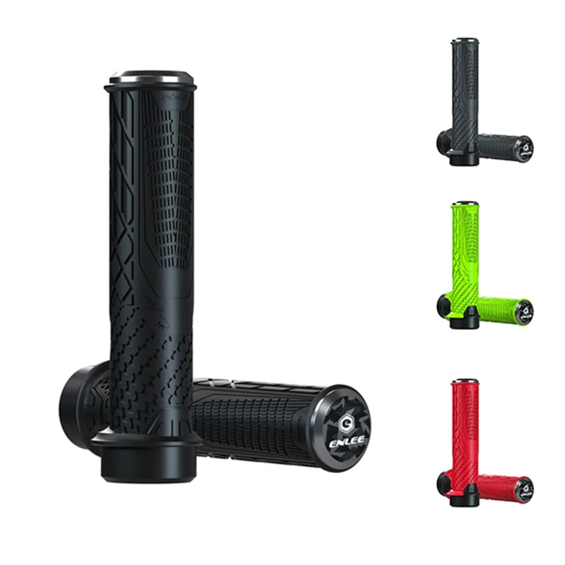 ENLEE Bike Handlebar Grips Comfortable TPR Locking MTB Handlebars Grip