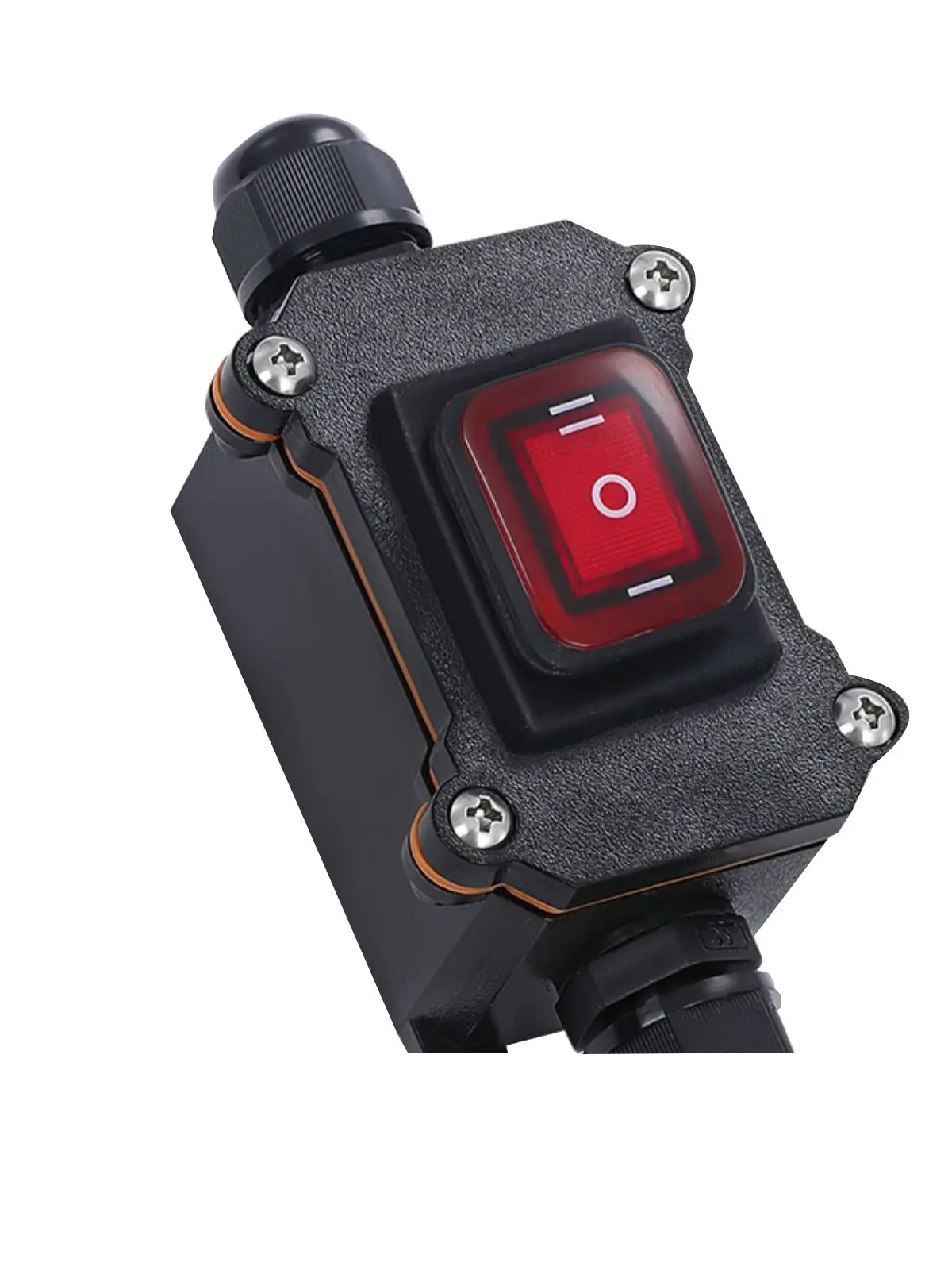 

AC110-220V Inline Cord Rocker Switch Junction Box With 6Pin Double Pole Double Throw Car Boat Toggle Switch Waterproof