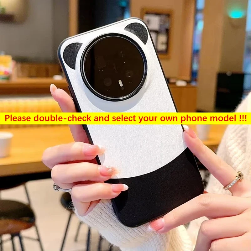 Adorable Panda Ear PU Leather Phone Case with Camera Protection