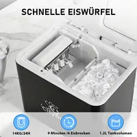 Machine à glaçons portable Cliheet – Machine à glaçons compacte et rapide de couleur noire pour la maison et le camping 4