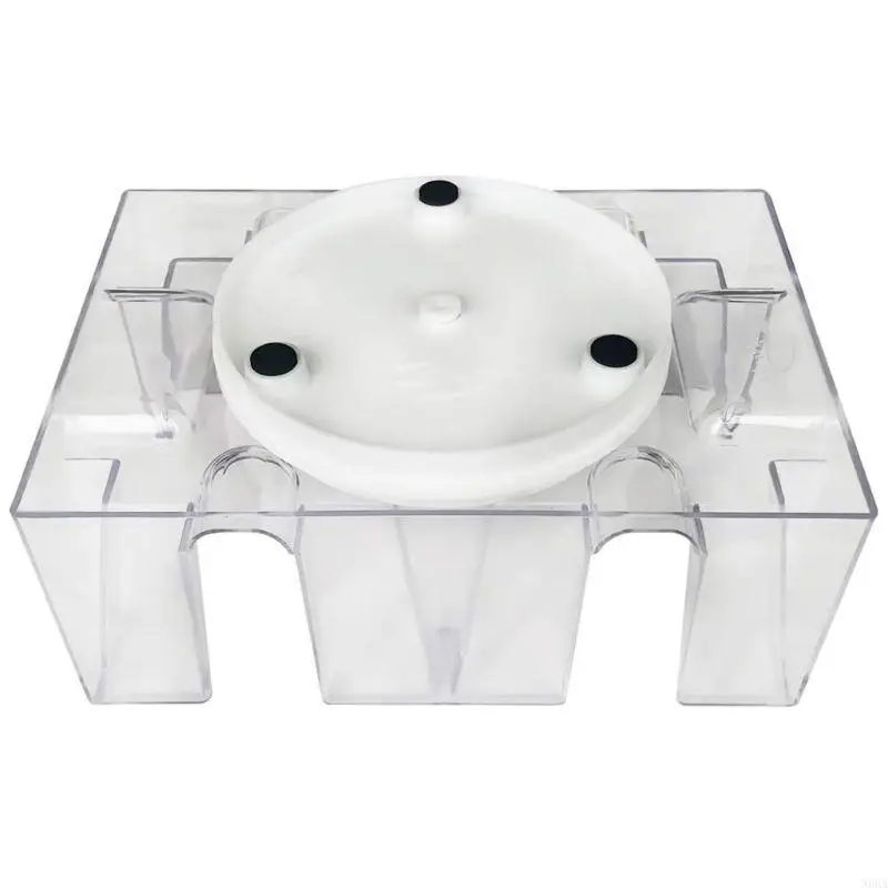 Game Card Stand N0HA 2/6 Deck Transparent Card Box PC Playing Card Stand with Rotating Tray