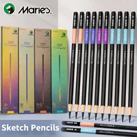 Marie's Sketch Charcoal Pencil 10Pcs Soft / Medium/Hard/ Extra-soft Drawing Pencils Set Carbon Pencils for Kit Sketching Shading 2