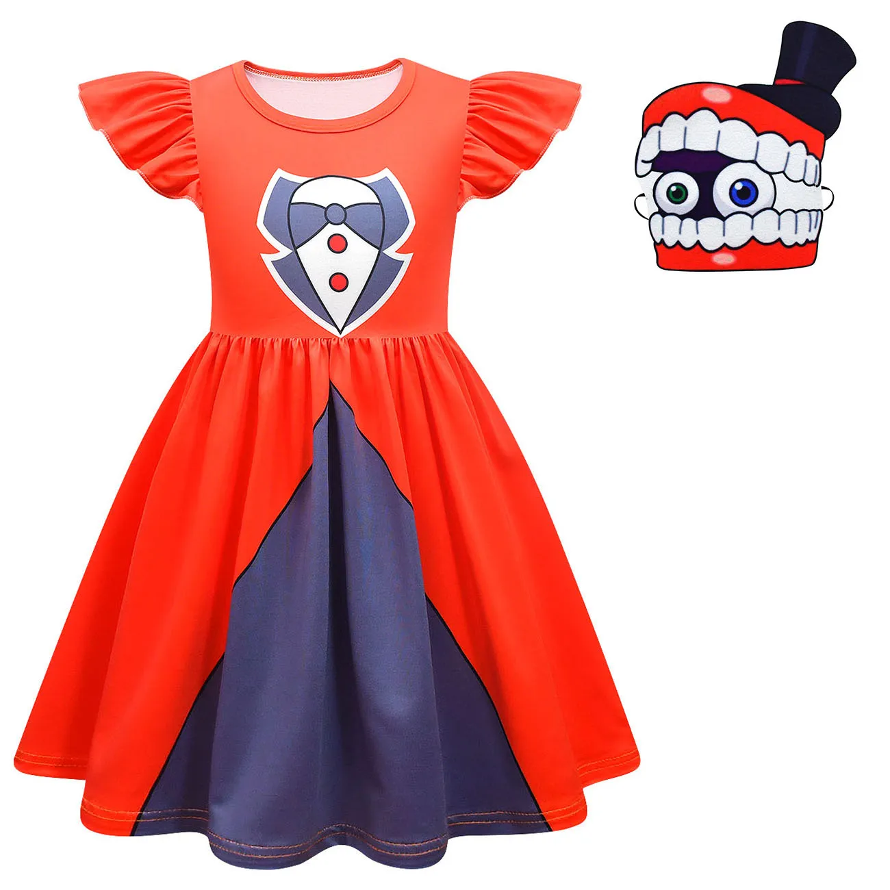 thumbnail image 1 of Nueva película The Amazing Digital Circus, disfraz de cosplay para niños, vestido de princesa para niñas, ropa de dibujos animados para niños, ropa de Halloween, 1 of 5