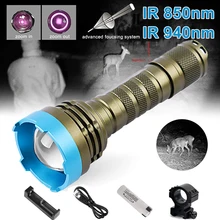 

850/940nm Infrared Flashlight Zoomable IR Illuminator LED Flashlight Night Vision Torch IR Handheld Flashlight Tactical Hunting