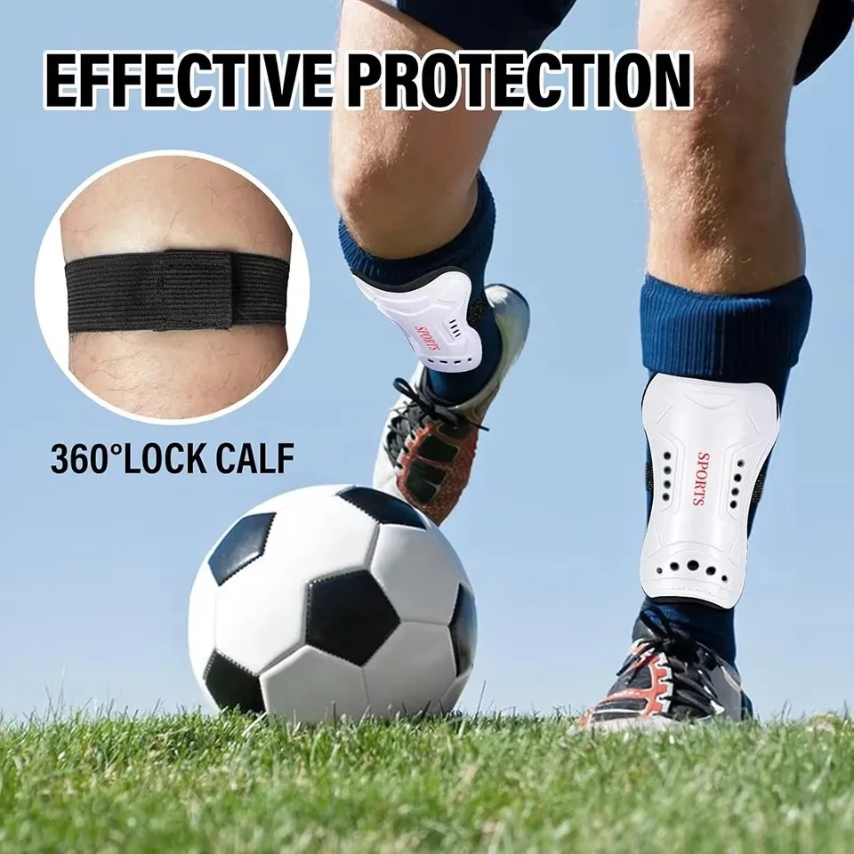 Soccer Shin Guards Football Calf Protection Board Support Straps Youth Adults Leg Pads 1Pair soccer shin guards shin guard pads