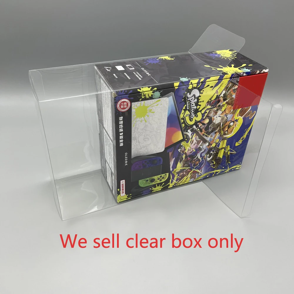 

Transparent Display PET plastic box For SWITCH NS OLED For Splatoon3 storage cover