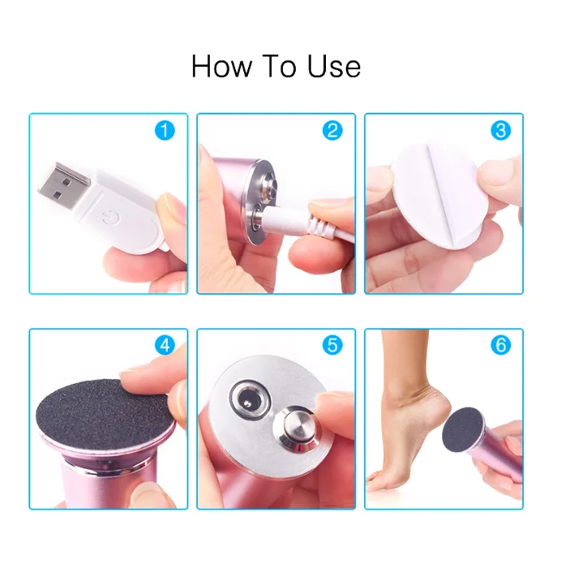 Electric Foot File For Dead Skin Removal Pedicure Tool Smooth_voghion.com