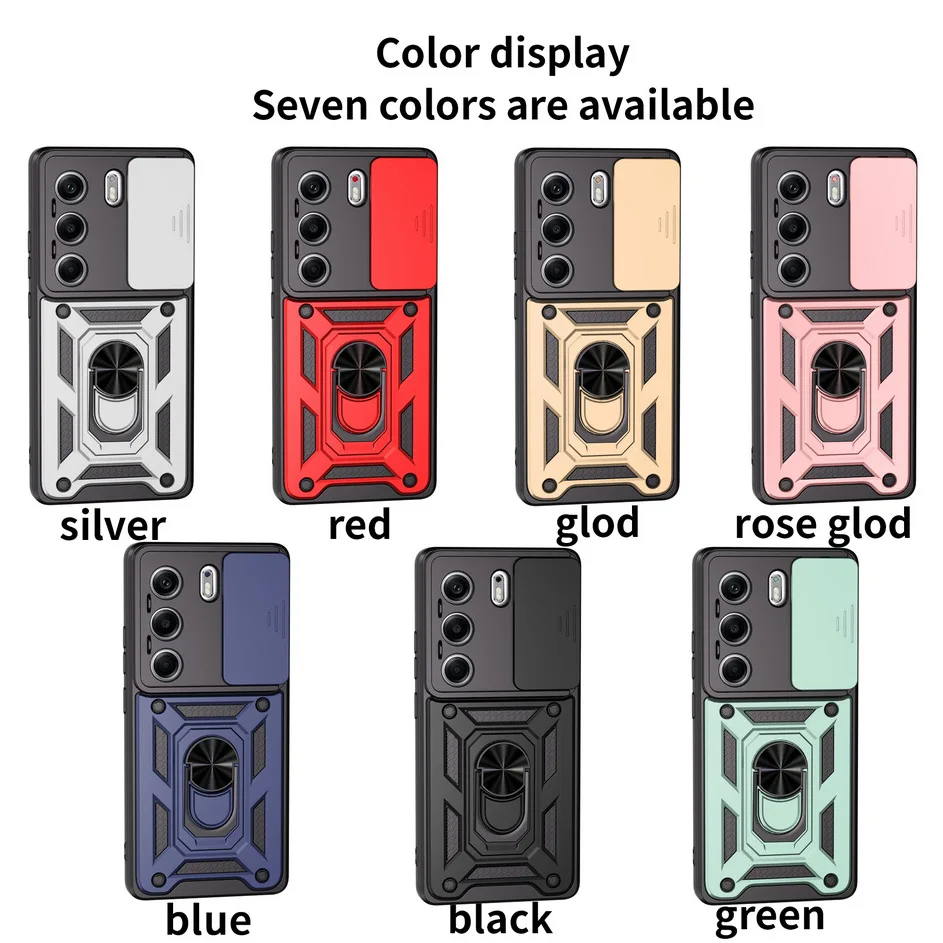 Armor Metal Ring Holder Camera Protective Case with Enhanced Durability