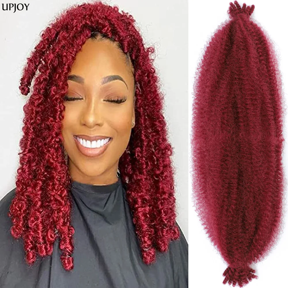 Springy Marley Twist Crochet Braids Hair Afro Kinky Curly Hair Braids for Distressed Faux Butterfly Locs Crochet Hair Synthetic 6