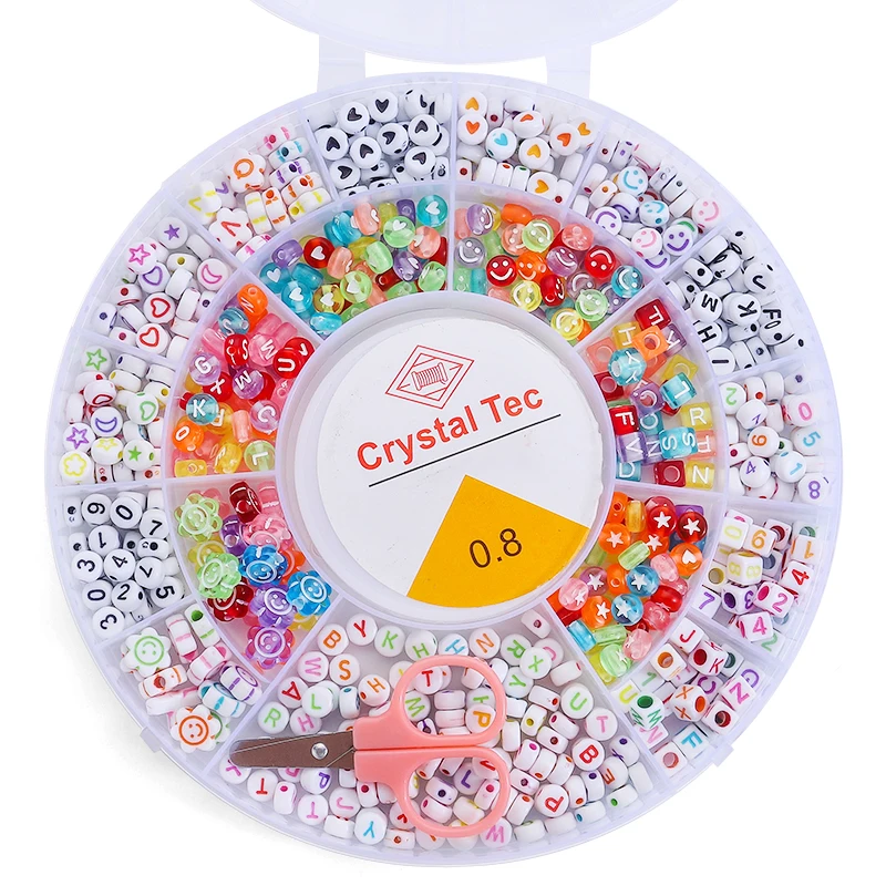 Clay Beads & Charms Jewelry Crafting Kit - DIY Alphabet & Art Kit