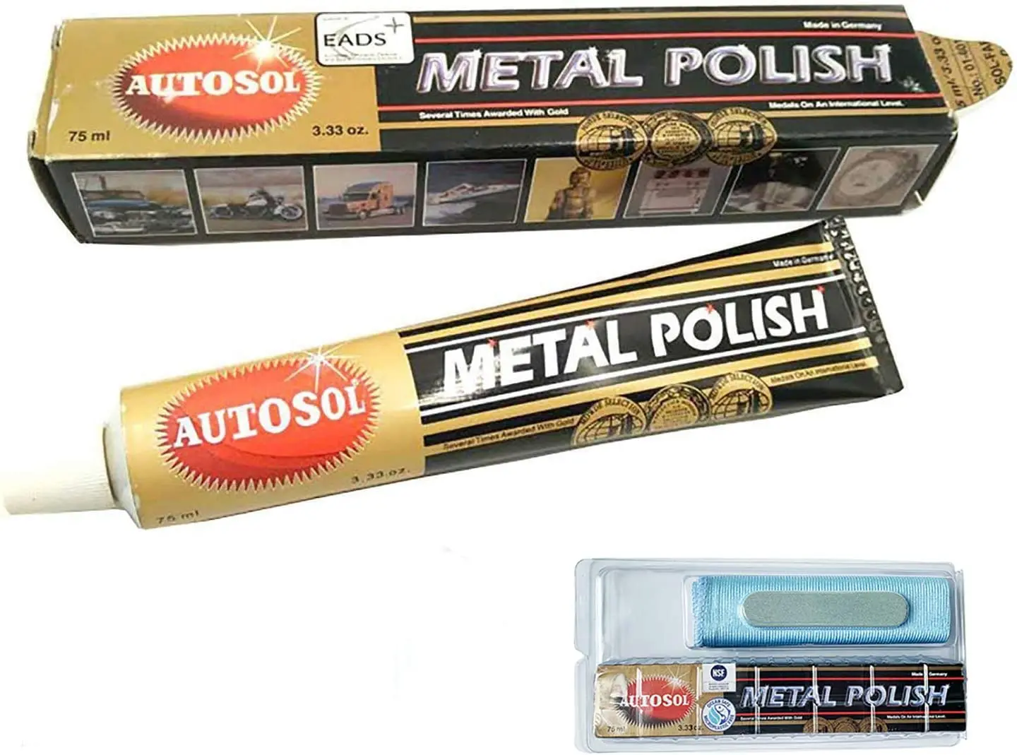 Autosol Metal Polish 3.33 Oz.(75ml) Copper Brass Alumium and More