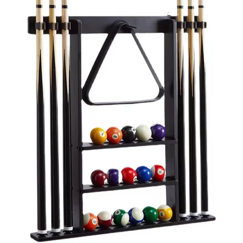 

High Grade Custom Oak Space Saving Billiard Accessories Pool Cue Rack