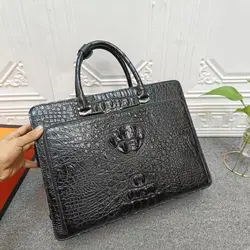 2023 New Designer Luxury Crocodile Skin Men's Briefcase Genuine Leather Business Office Bag Large Capacity Briefcase For Man 50