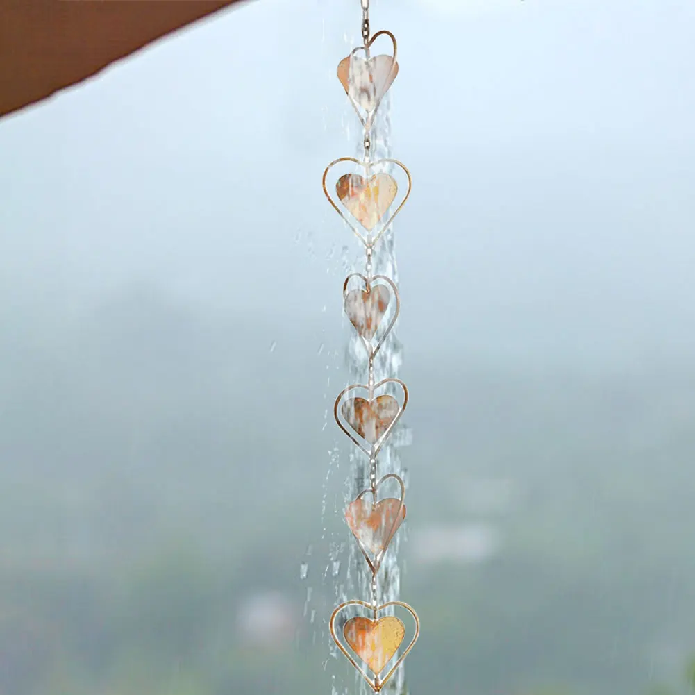 Metal Rainwater Drainage Chain Decorative Drainage Rainwater Chain Exquisite Downspout Rain for Indoor Outdoor Decor