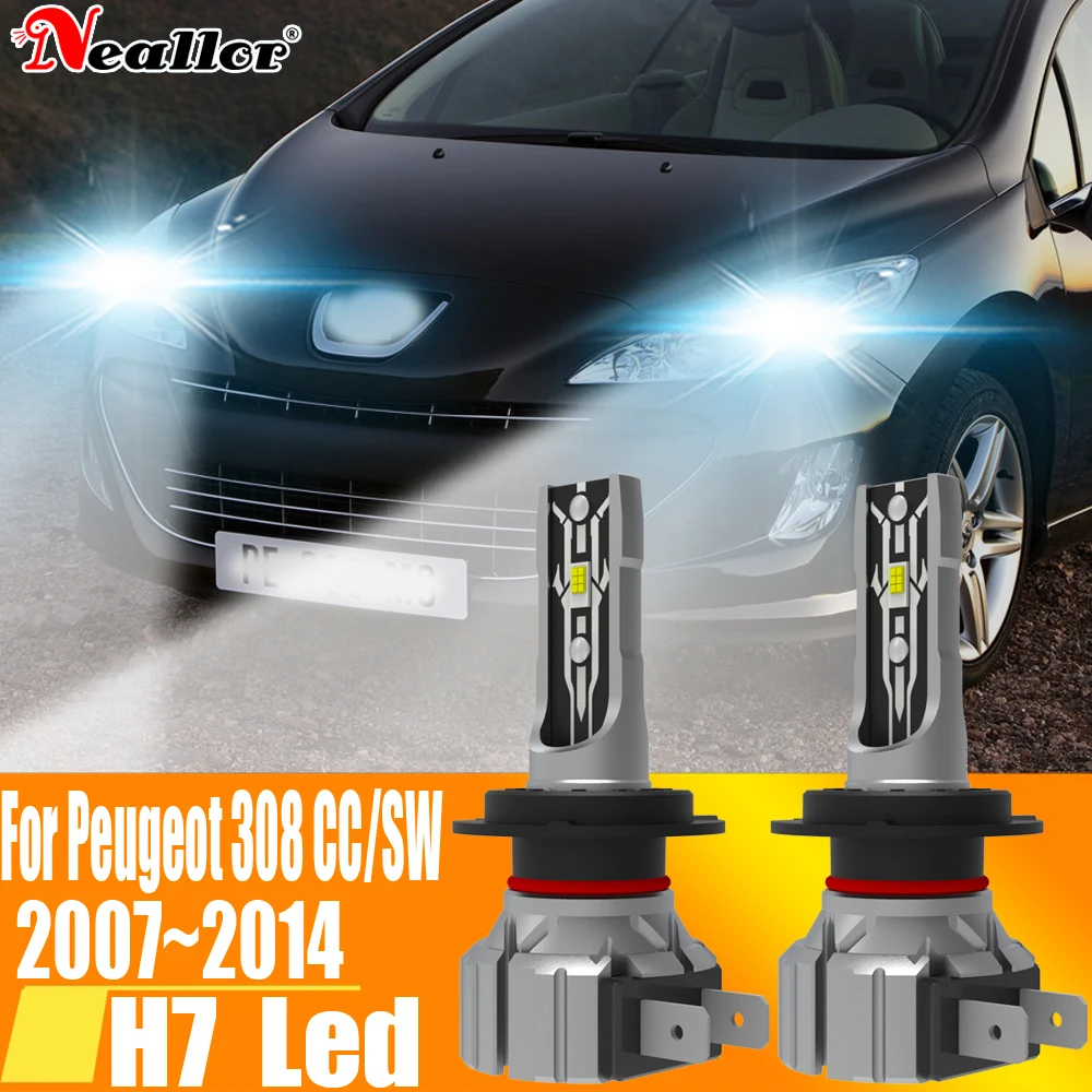 

Светодиодная лампа H7 для автомобильной фары, высокомощная Автомобильная Диодная мотоциклетная ходовая лампа 12 В 55 Вт для Peugeot 308 CC SW 2007 ~ 2014