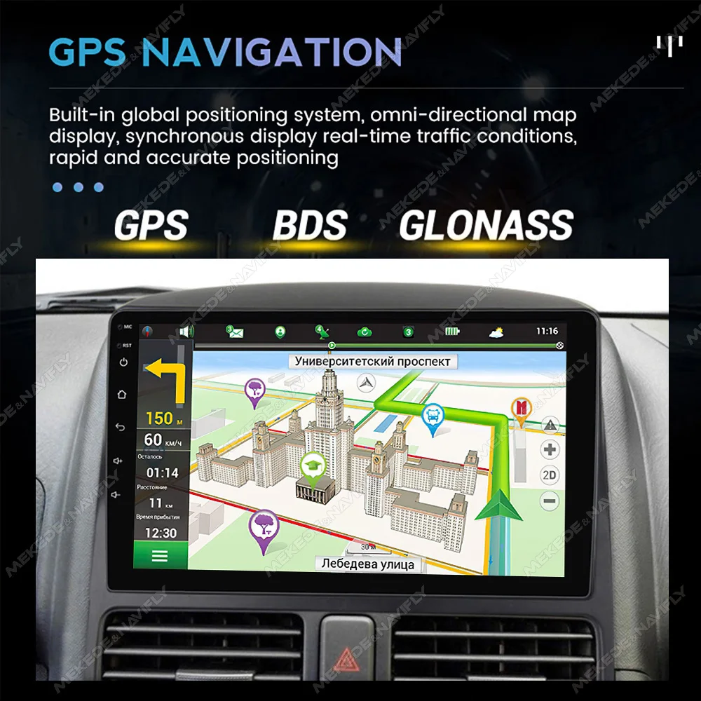 MEKEDE 혼다 CRV 2002 2005 무선 카플레이, 자동차 멀티미디어 비디오 플레이어, 와이파이 RDS, GPS 네비게이션, 스테레오, 안드로이드 13