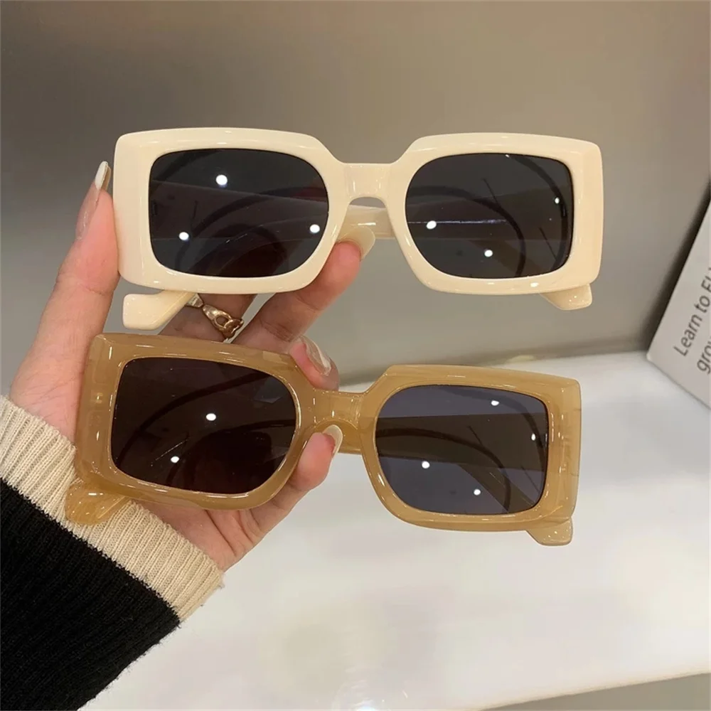Vintage Square Frame Sun Glasses Fashion Trendy for Men Women Shades Sunglasses Cool Popular Retro Hip-Hop Female Eyewear 2024