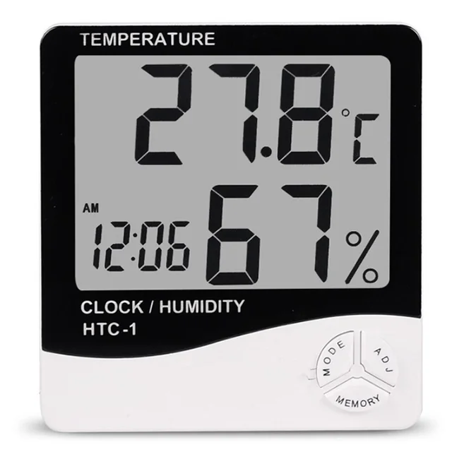 Digitális Lcd Beltéri Kényelmes Hőmérséklet -Érzékelő Páratartalommérő Hőmérő Higrométer - Image 6