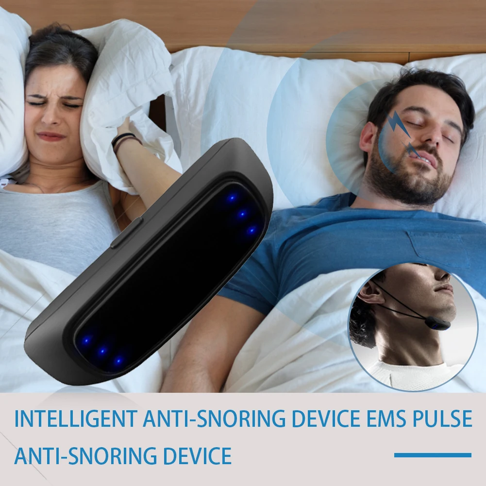 Smart Anti Snoring Device EMS Pulse Stop Snore Portable Comfortable