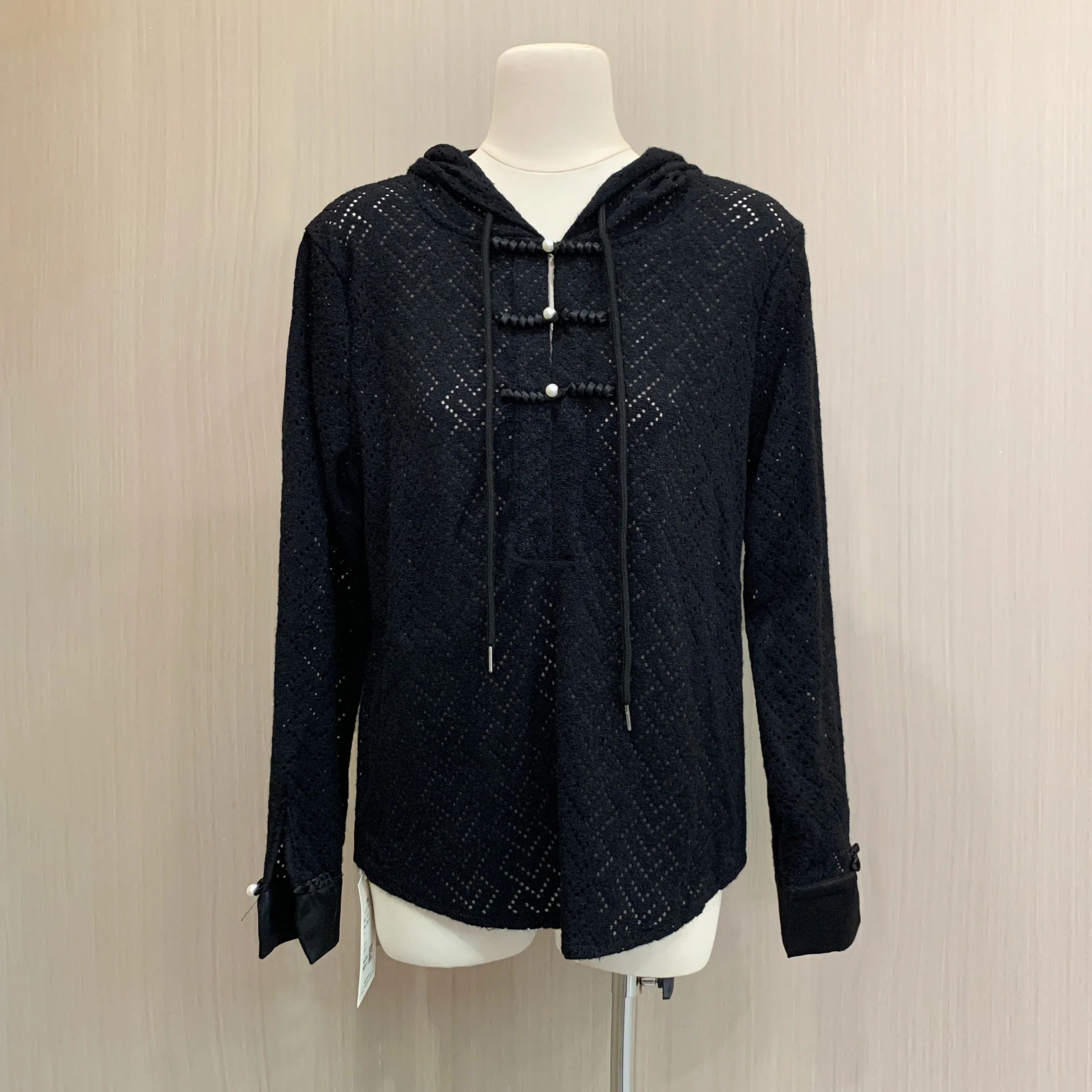 Chinese Style Female Hoodies Autumn Elegant Ladies Hooded Pullovers Hollow Out Women's Sweatshirts Loose Casual Jackets Lady Top
