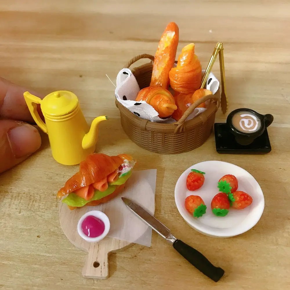 ANTICO BAMBOLE PIATTI per Bambole Cucina Delle Bambole Accessori