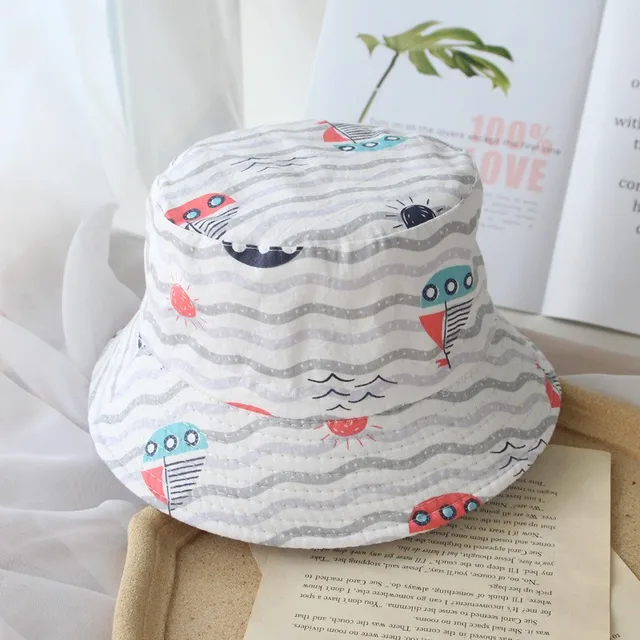 Dinosaur Print Baby Bucket Hat Cute Cartoon Cotton Children Fisherman Cap Toddler Boys Girls Summer Beach Sun Hats Panama Cap BD