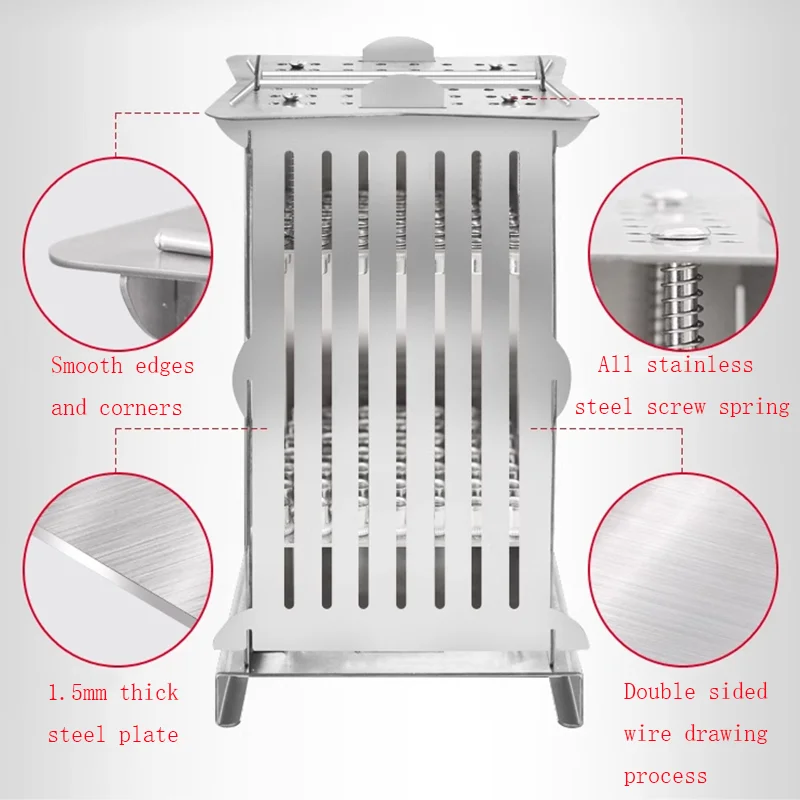 Stainless Steel 49 Holes Meat Skewer Kebab Maker Manual Small Lamb Skewers Machine Barbecue Stringer Kitchen Tool 6