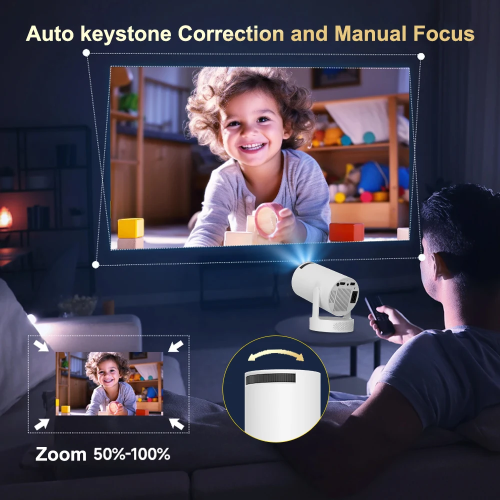 Projector HY300 PRO HiFi 4K Android 11 Wifi6 280ANSI Outdoor Portable Mini Projetor H713 BT5.0 1080P 1280*720P Cinema Projetors