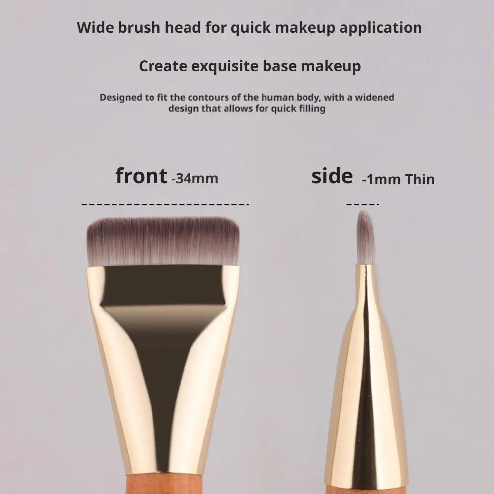 Ultra Thin Foundation Brush Flat-head Slanted-head Smooth Traceless Makeup Brush Soft Bevel Design Contour Brush Cosmetic Tools