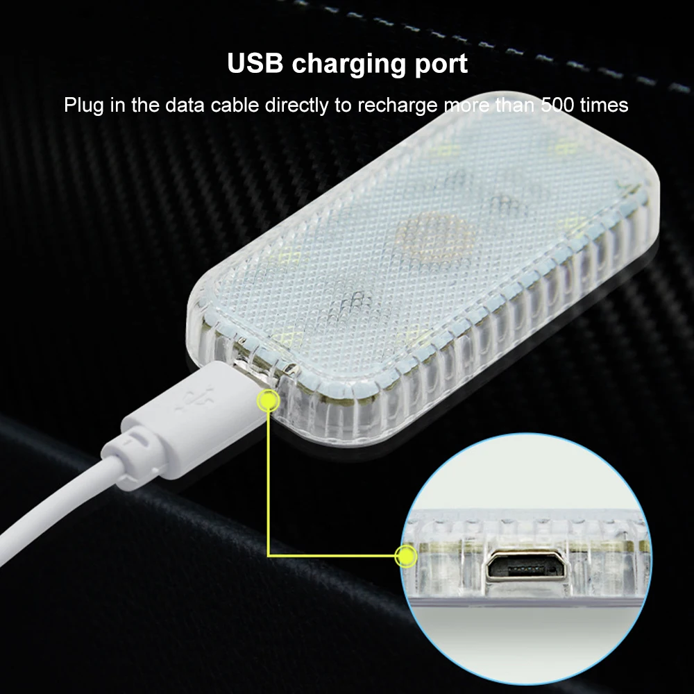 RGB LED 항공기 스트로브 조명, 오토바이 조명, 무선 자동차 내부 지붕 독서 램프, USB 충전식 고휘도 조명
