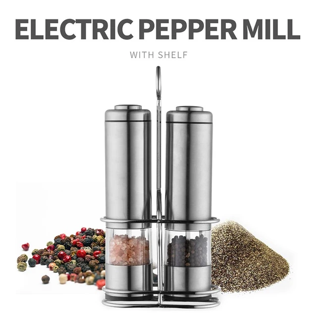 New Xiaomi Gravity Pepper Mills Electric Salt And Pepper Grinder Set  Adjustable Coarseness With LED Light - AliExpress