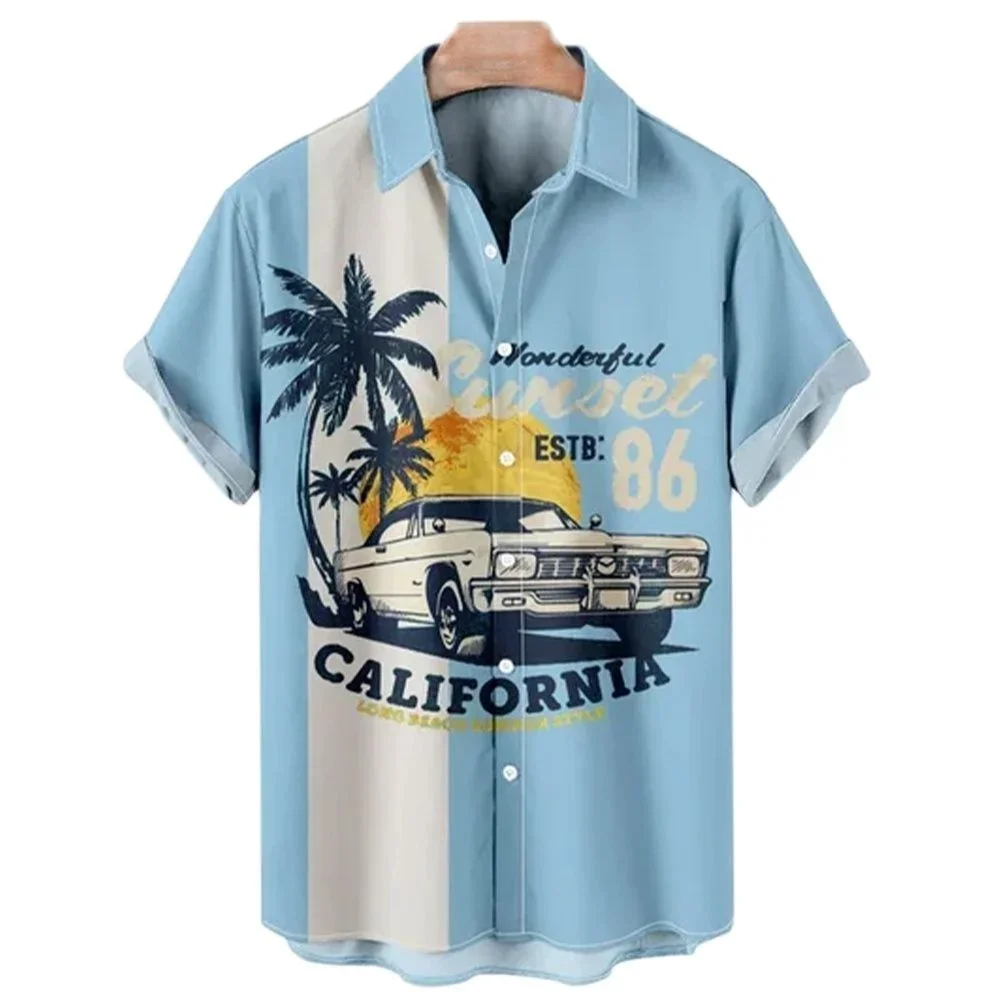 

3D Short Sleeve Shirt Clothing 2023 Plus Size Lazy Y2k Clothing Men's Summer Designer New Casual Beach Top