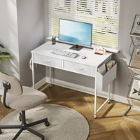 Office Table Computer Table with  Headphone Holder Storage Space Standing Desk Learning Game Office Desk for Study Bedroom Decor