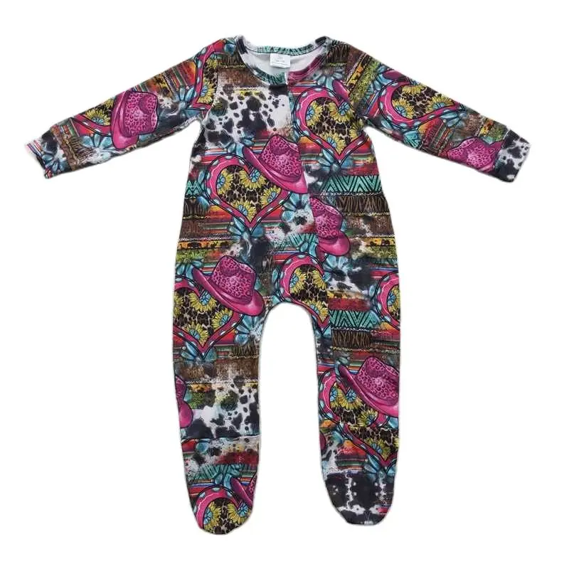 

Rose red hat love sunflower long-sleeved jumpsuit