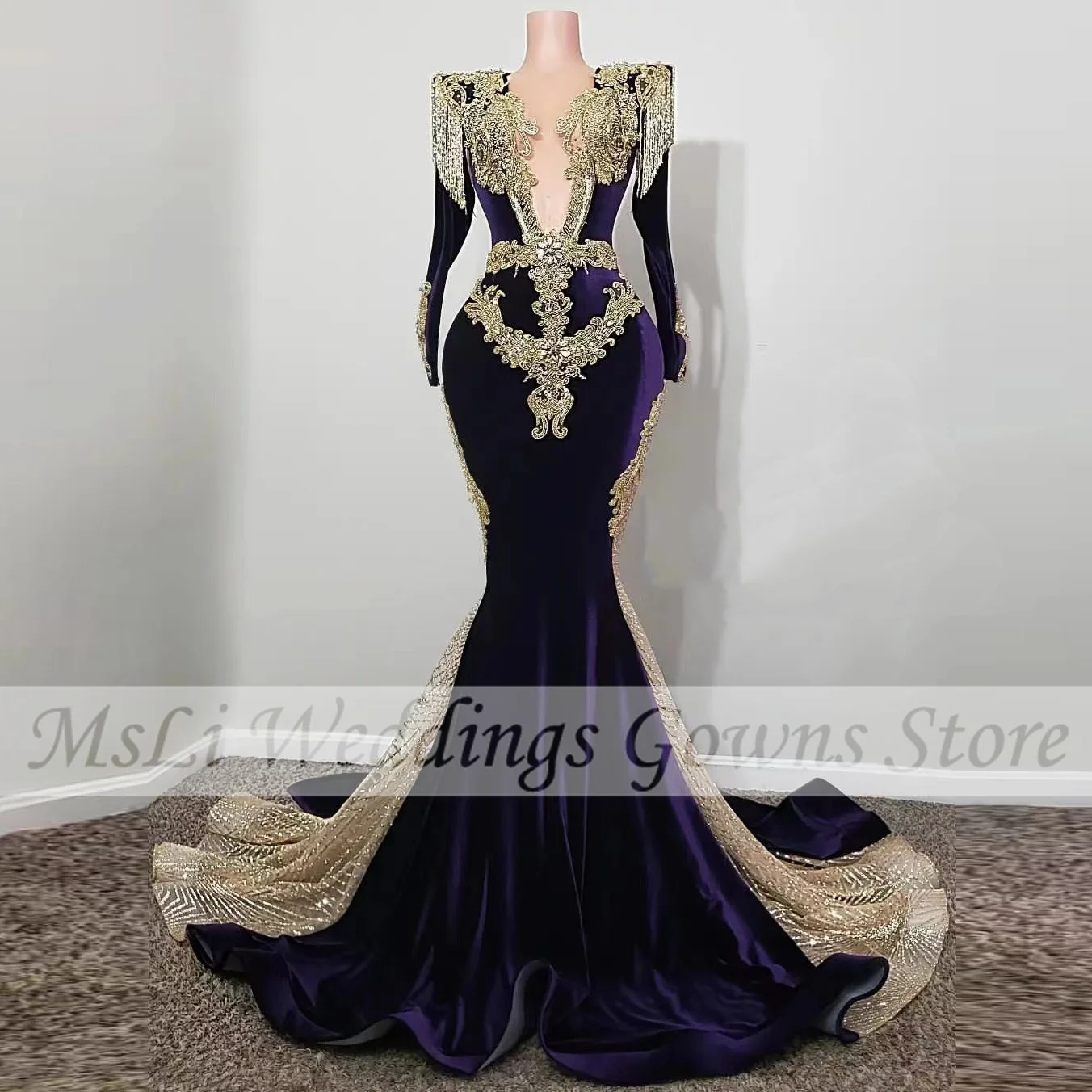 

Роскошное черное платье для выпускного вечера для женщин с бусинами и бахромой с глубоким V-образным вырезом сексуальные женские вечерние платья знаменитостей