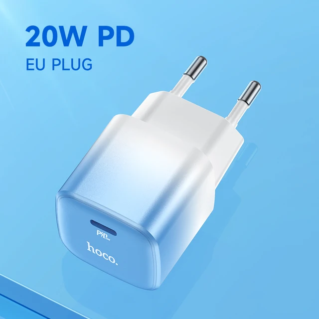  HOCO PD 20W USB C Charger Type C Wall Charging Adapter Portable Phone Charger for iPhone 14 13 12 11 Pro Max 