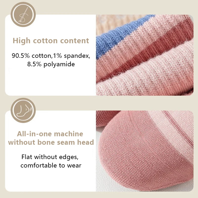 Yoga Cotton Breathable Socks Mid-calf Solid Color Striped Anti-slip Sports Socks Pilates Socks Dance Fitness Training Socks 10 S908139196fc544a191caebbaf0f6b6a7F