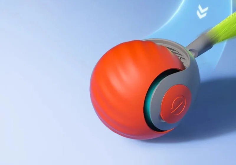 Interactive Rolling Cat Toy with Faux Tail Image 4