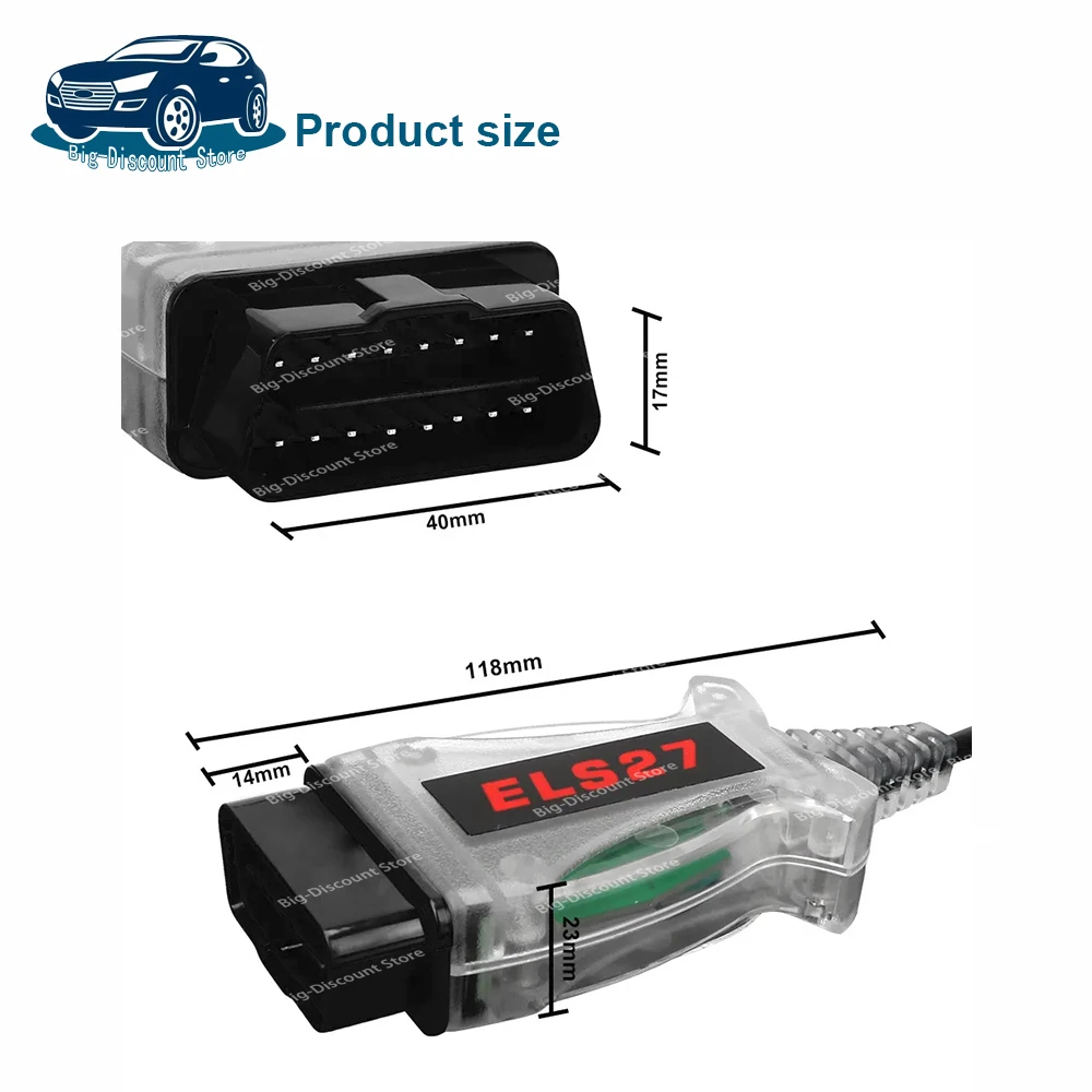 FORScan ٱ ĳ, PIC24HJ128GP FTDI Mircochip ELS 27, ֽ ELS27, V2.3.8 OBD2