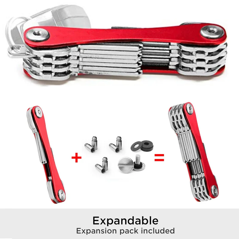

Key Holder Holder and Key Organizer, EDC Key Carrier with Key Ring Attachment Loop Piece and Key Smart Keychain Accessories