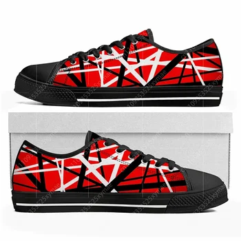 Van Evh 1984 Stripes Halen Low Top High Quality Sneakers Mens Women Teenager Canvas Sneaker 5105 Casual Couple Shoes Custom Shoe 1