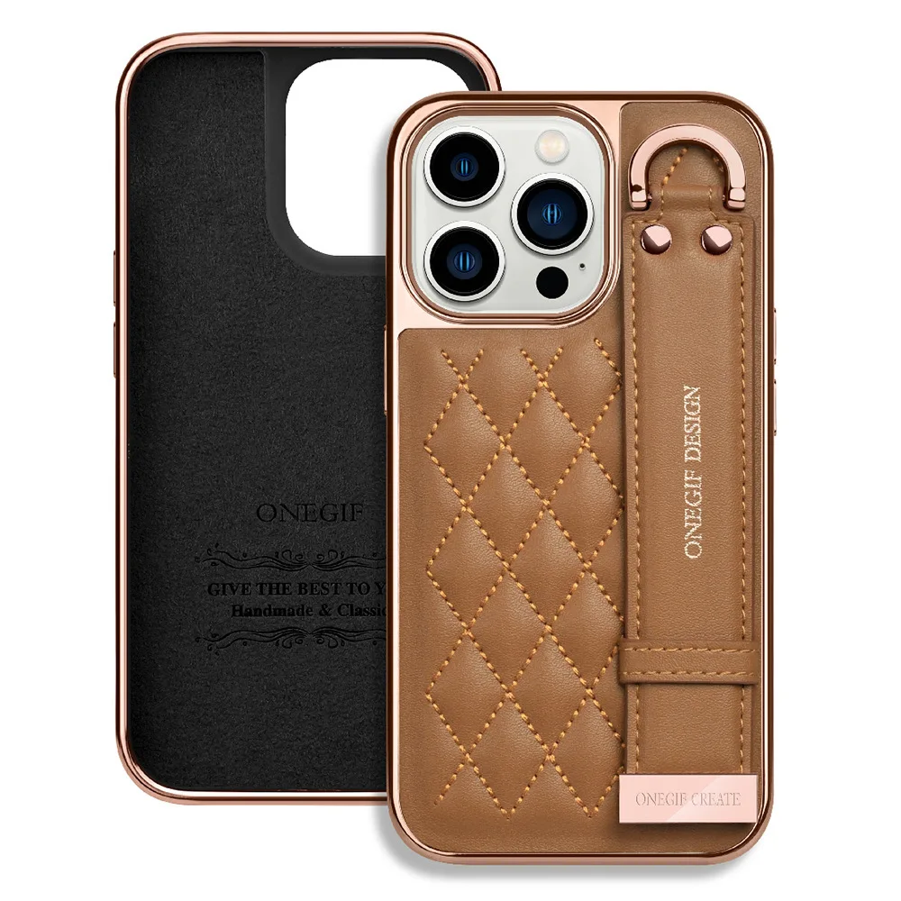 

Кожаный чехол для Apple iphone 14 13 12 Pro Max, с ремешком на запястье