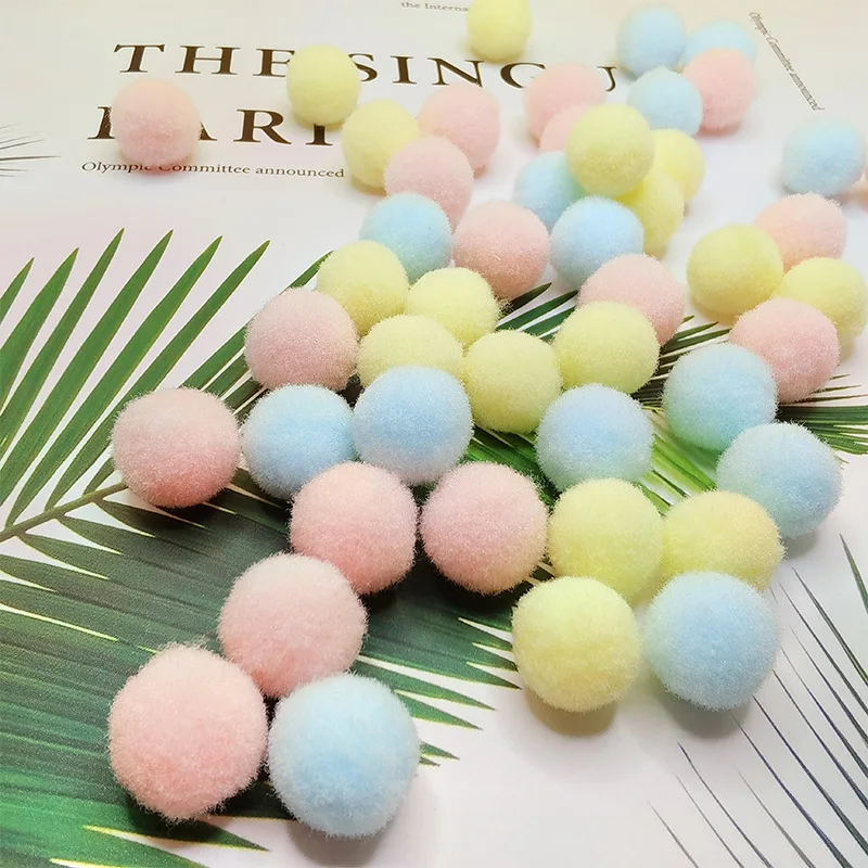 100Pcs 10/15/20/25mm Fluffy Soft Pompom Balls Handmade Kids Toys Wedding Decoration DIY Pom Poms Felt Ball Sewing Craft Supplies pom poms craft supplies