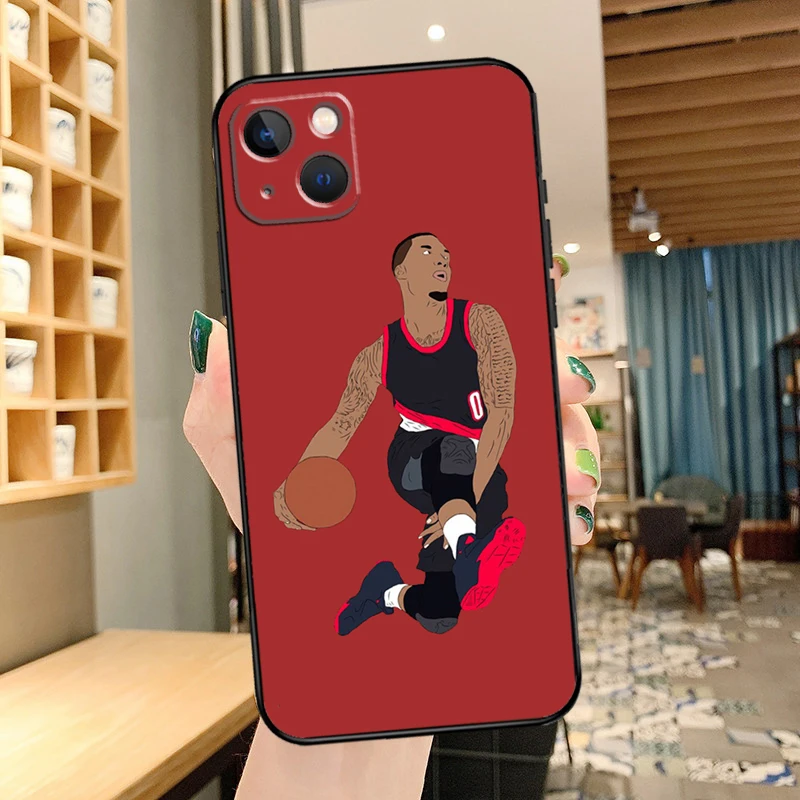 Custodia per iPhone 13 Mini, motivo giocatore di basket 35, custodia