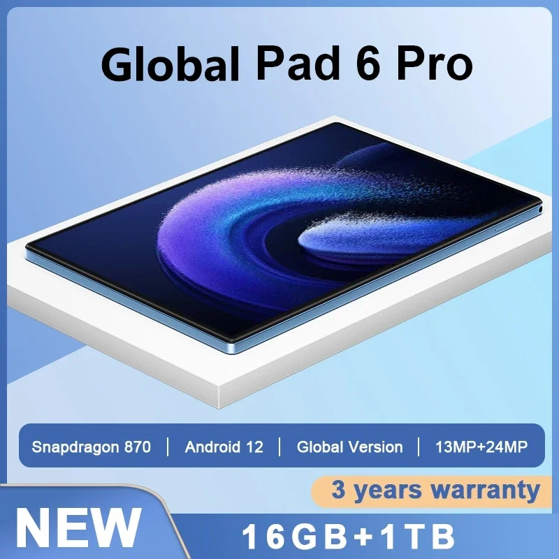 Telefonata Android 12 Snapdragon 870 Octa Core Versione Globale Tablet Pc Originale 5G Dual Sim Wifi Mi Pad 6 Pro Kids Tab 2-In-1