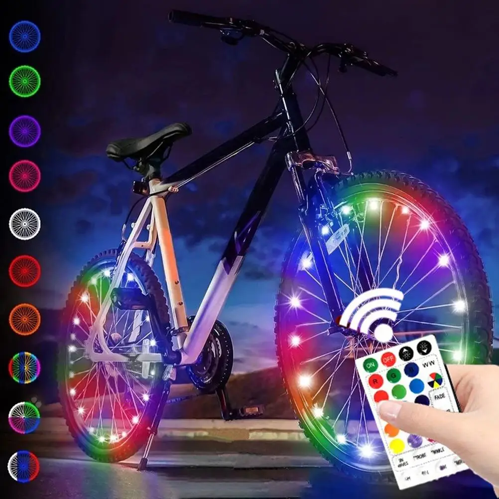 Waterproof Colorful LED Bicycle Lights Bike Lamp Cycling Sport Wheel Spoke Light 