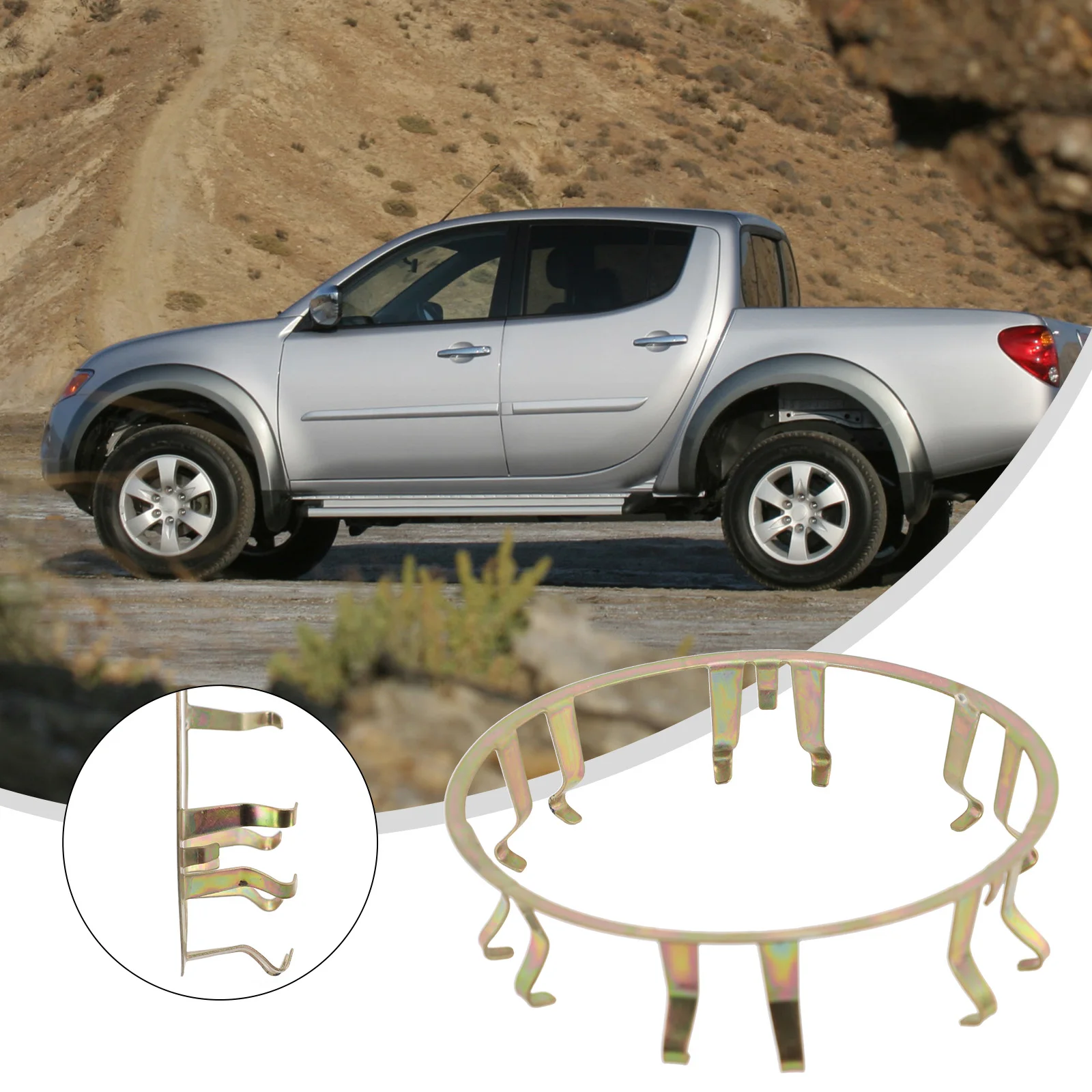 1Pc Metal Cap Clip Hub Wheel Ring For Mitsubishi For Pajero L200 MB624908 Center Retainer Car Hub Center Cover Fixing Ring Clamp 2