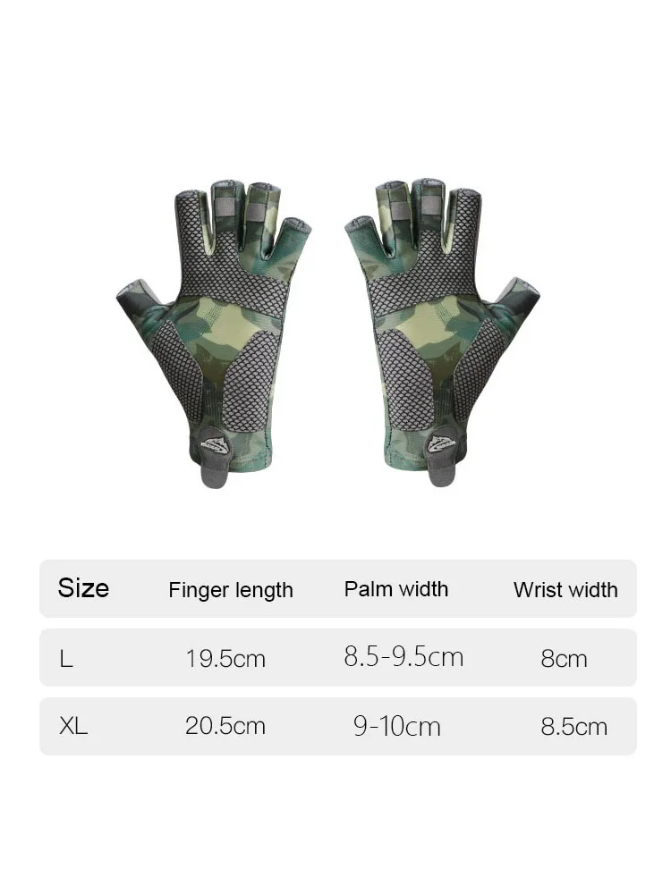 Fishing Gloves Half Finger Anti-slip Quick-drying Sun Protection Breathable Profession Summer Outdoor Fishing