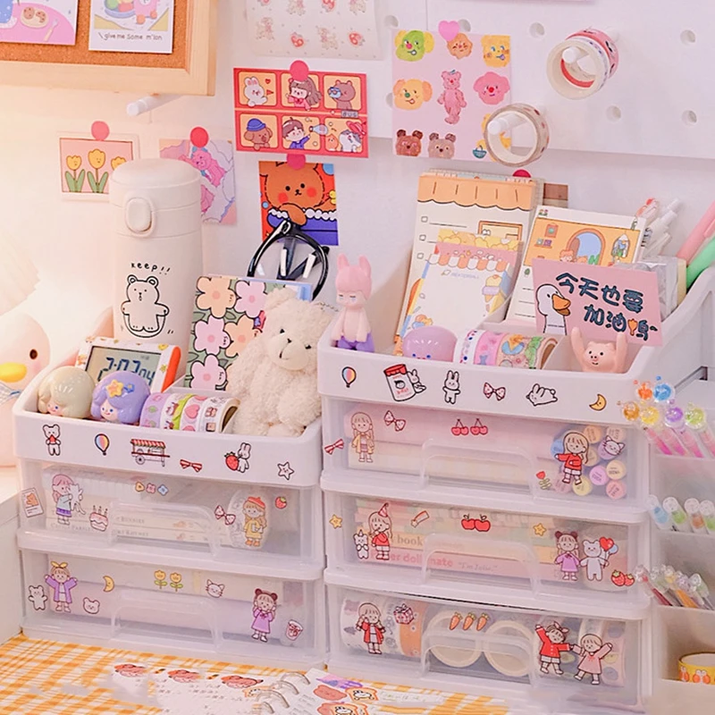 Hand Account Dormitory Storage Box Ins Girl Heart Desktop Drawer